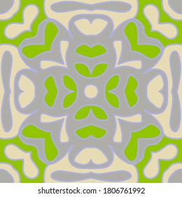 Gothic seamless floral ornamental tile pattern. Lovely old ornament with lines outline. Floral motifs oriental seamless pattern. Dress print. Geometric shapes organic design.