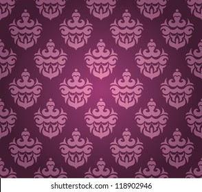 Gothic seamless pattern. Dark purple.