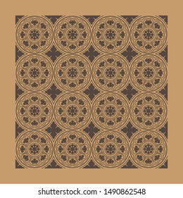 Gothic seamless pattern. Geometrical royal elements in a medieval style. Ornament for a tiles and mosaics.