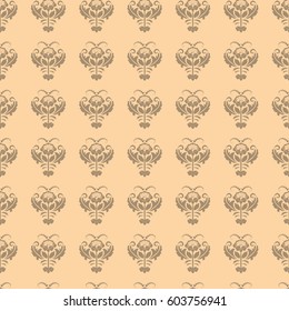 Gothic seamless pattern. Geometrical royal elements in a medieval style. Ornament for a tiles and mosaics. Vector illustration