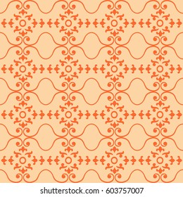 Gothic seamless pattern. Geometrical royal elements in a medieval style. Ornament for a tiles and mosaics. Vector illustration