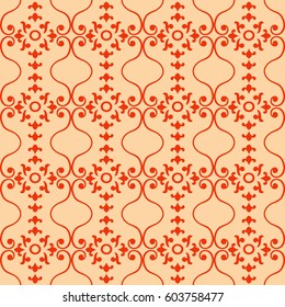 Patrón gótico sin fisuras. Elementos geométricos reales de estilo medieval. La decoración es de azulejos y mosaicos. Ilustración del vector