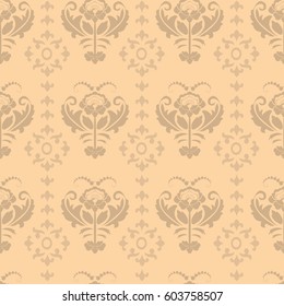 Gotisches nahtloses Muster. Geometrische königliche Elemente im mittelalterlichen Stil. Dekor für Fliesen und Mosaike. Vektorgrafik