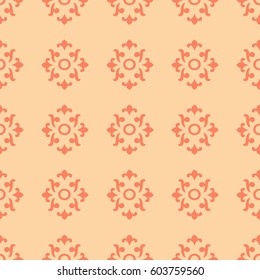 Gothic seamless pattern. Geometrical royal elements in a medieval style. Ornament for a tiles and mosaics. Vector illustration