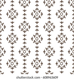 Gothic seamless pattern. Geometrical royal elements in a medieval style. Ornament for a tiles and mosaics. Vector illustration