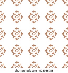 Gothic seamless pattern. Geometrical royal elements in a medieval style. Ornament for a tiles and mosaics. Vector illustration