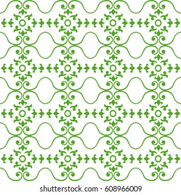 Gothic seamless pattern. Geometrical royal elements in a medieval style. Ornament for a tiles and mosaics. Vector illustration