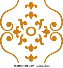 Gothic seamless pattern. Geometrical royal elements in a medieval style. Ornament for a tiles and mosaics. Vector illustration