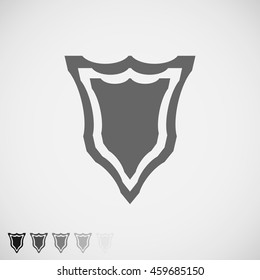 Gothic shield icon isolated on grey background. Vector Illustration