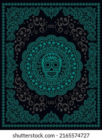 Gothic sign with mexican sugar skull and spades , grunge vintage design t shirts