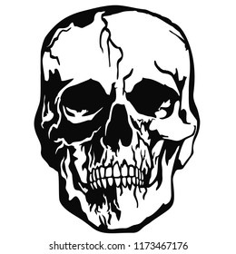 Gothic sign with skull, grunge vintage design t shirts