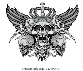 Gothic Sign Skull Grunge Vintage Design Stock Vector (Royalty Free ...