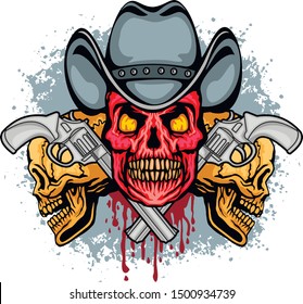 Gothic sign with skull, grunge vintage design t shirts
