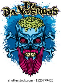 Gothic sign with skull, grunge vintage design t shirts