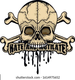 Gothic sign with skull, grunge vintage design t shirts