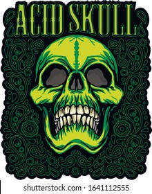 Gothic sign with skull, grunge vintage design t shirts