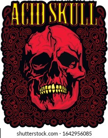 Gothic sign with skull, grunge vintage design t shirts