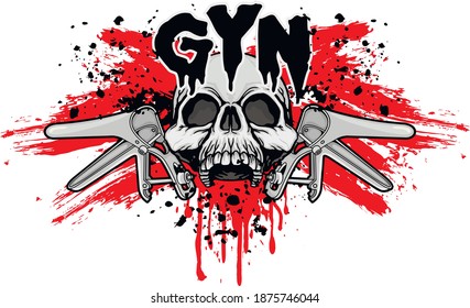 Gothic sign with skull, grunge vintage design t shirts
