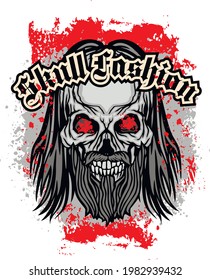 Gothic sign with skull, grunge vintage design t shirts