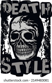 Gothic sign with skull, grunge vintage design t shirts