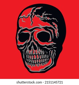 Gothic sign with skull, grunge vintage design t shirts