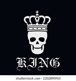 Gothic sign with skull, grunge vintage design t shirts
