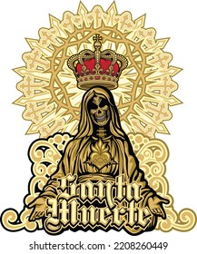 Gothic sign with skull, grunge vintage design t shirts