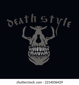 Gothic sign with skull, grunge vintage design t shirts