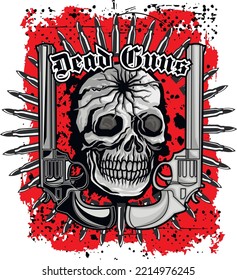 Gothic sign with skull, grunge vintage design t shirts
