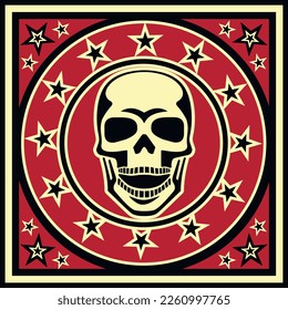 Gothic sign with skull, grunge vintage design t shirts