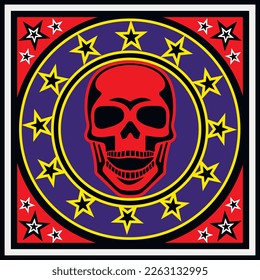 gothic sign with skull, grunge vintage design t shirts