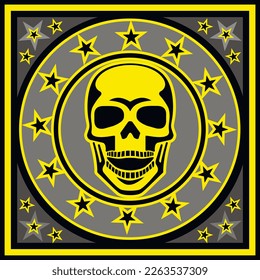 gothic sign with skull, grunge vintage design t shirts