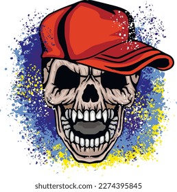 Gothic sign with skull, grunge vintage design t shirts