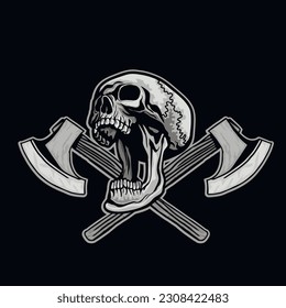 Gothic sign with skull, grunge vintage design t shirts