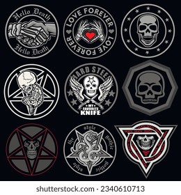 Gothic sign with skull, grunge vintage design t shirts