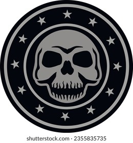 Gothic sign with skull, grunge vintage design t shirts
