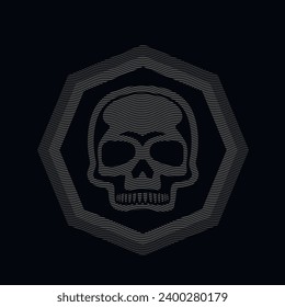 gothic sign with skull, grunge vintage design t shirts

