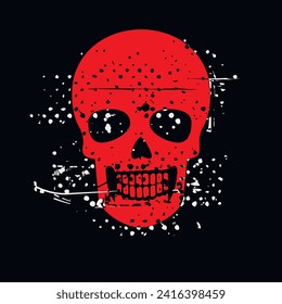 Gothic sign with skull, grunge vintage design t shirts
