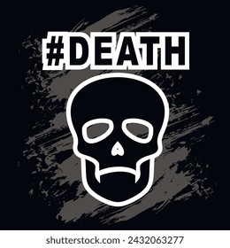 Gothic sign with skull, grunge vintage design t shirts
