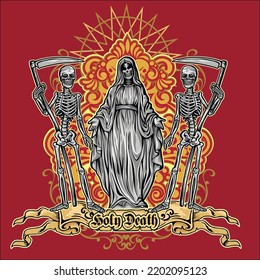 Gothic sign with skull and skeleton,, grunge vintage design t shirts