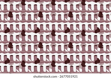 Gothic Sketch style seamless pattern featuring Halloween elements, perfect for gothic invitations and scrapbooking. fabric, gift wrap, packaging, wallpapers, invitations, digital backgrounds 