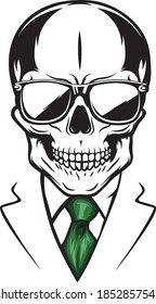 Gothic skull vector tattoo Halloween