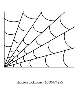 Gothic spiderweb icon. Outline illustration of gothic spiderweb vector icon for web