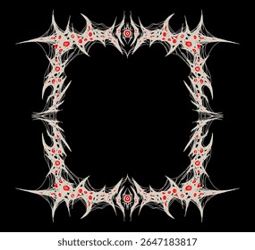 gótico encravado quadro vetorial em estilo gótico tribal, humor escuro e intenso, perfeito para adesivos, cartazes, tatuagens ou bordas de arte de metal