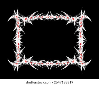 gótico encravado quadro vetorial em estilo gótico tribal, humor escuro e intenso, perfeito para adesivos, cartazes, tatuagens ou bordas de arte de metal