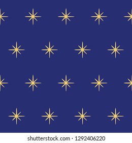 Gothic Stars. Seamless pattern. Popular motiff in a decorative Medieval european art. Element for designing medieval style textile, prints and illustrations. Retro colors. EPS10 vector illustration