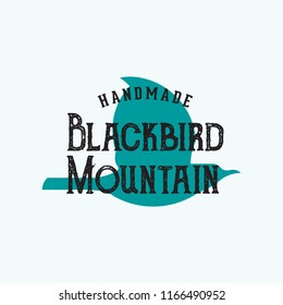 gothic style black raven logo