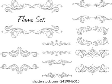 Gothic style frame set. Western style picture frame.