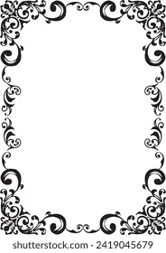 Gothic style frame. Western style frame. (A4 portrait)