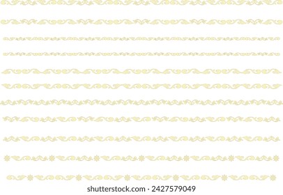 Gothic style line set. Gold style.